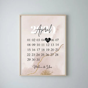 "Unser Tag" Personalisiertes Poster zum Jahrestag, Hochzeitstag, Jubiläum, Geburtstag