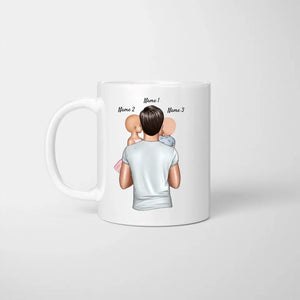 Papa perfektes Geschenk, du hast ja schon mich - Personalisierte Tasse für Väter (mit 1-4 Kinder)