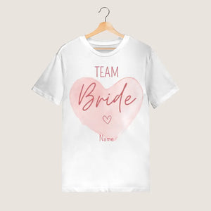 Personalisiertes JGA T-Shirt Team Braut, Tshirt Frauen, Junggesellenabschied T-Shirt, Brautjungfer Tshirt - Personalisiertes T-Shirt (100% Baumwolle, Unisex)
