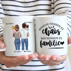 Beste Familientasse - Personalisierte Familien Tasse (1-4 Kinder/ Teenager)