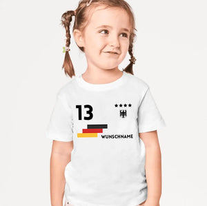 Fußball EM 2024 Trikot Kinder individuell - Personalisiertes T-Shirt für Kinder (100% Baumwolle)