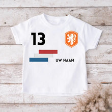 Load image into Gallery viewer, Voetbal EM 2024 Nederland Shirt Kinderen individueel - Gepersonaliseerd T-Shirt voor Kinderen (100% Katoen)
