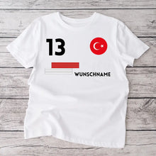 Load image into Gallery viewer, Fußball EM 2024 Türkei Trikot - Personalisiertes T-Shirt für türkische Fußball-Fans (100% Baumwolle, Unisex)
