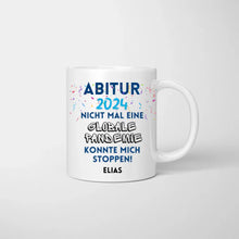 Load image into Gallery viewer, Abschluss 2024 - Personalisierte Tasse zum Abschluss, Abitur, Studium, Bachelor, Master, Ausbildung, Realschule
