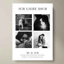 Load image into Gallery viewer, &quot;Ich liebe dich&quot; Personalisierte Foto-Collage Poster für Pärchen, deinen Partner
