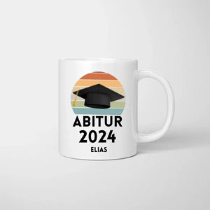 Glückwunsch Abschluss Tasse 2024 - Personalisierte Tasse Abitur, Studium, Bachelor, Master, Ausbildung, Realschule, Examen