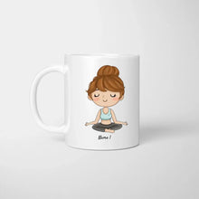 Load image into Gallery viewer, Namaste Yoga Freundinnen - Personalisierte Tasse Freundinnen/ Kolleginnen (1-3 Frauen)
