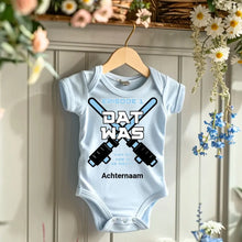 Load image into Gallery viewer, Dat Was - Gepersonaliseerde baby onesie, baby body 100% biologisch katoen
