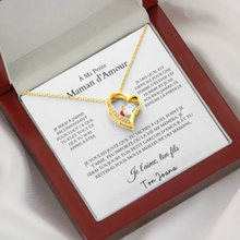 Load image into Gallery viewer, À Ma Petite Maman d&#39;Amour - Collier avec pendentif coeur &amp; carte personnalisée
