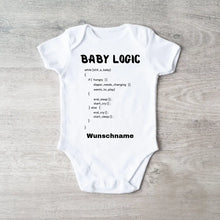 Load image into Gallery viewer, Baby Logic, IT Anleitung - Personalisierter Baby-Onesie/ Strampler, 100% Bio-Baumwolle
