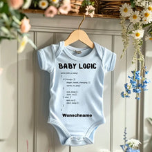 Load image into Gallery viewer, Baby Logic, IT Anleitung - Personalisierter Baby-Onesie/ Strampler, 100% Bio-Baumwolle
