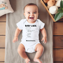 Load image into Gallery viewer, Baby Logic, IT Anleitung - Personalisierter Baby-Onesie/ Strampler, 100% Bio-Baumwolle
