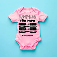 Load image into Gallery viewer, Problemlösung für Papa - Personalisierter Baby-Onesie/ Strampler, 100% Bio-Baumwolle
