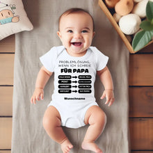 Load image into Gallery viewer, Problemlösung für Papa - Personalisierter Baby-Onesie/ Strampler, 100% Bio-Baumwolle
