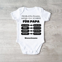 Load image into Gallery viewer, Problemlösung für Papa - Personalisierter Baby-Onesie/ Strampler, 100% Bio-Baumwolle
