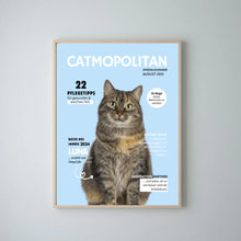 Load image into Gallery viewer, Personalisiertes Haustier Cover Poster - Katzenmagazin mit Foto deiner Katze/ Kater
