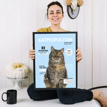 Load image into Gallery viewer, Personalisiertes Haustier Cover Poster - Katzenmagazin mit Foto deiner Katze/ Kater
