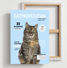 Load image into Gallery viewer, Personalisiertes Haustier Cover Poster - Katzenmagazin mit Foto deiner Katze/ Kater
