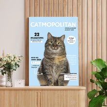 Load image into Gallery viewer, Personalisiertes Haustier Cover Poster - Katzenmagazin mit Foto deiner Katze/ Kater
