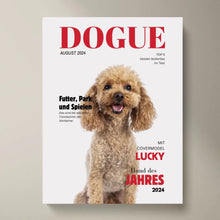 Load image into Gallery viewer, Personalisiertes Haustier Poster - Hundemagazin mit Foto deines Haustiers
