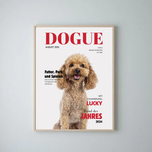 Load image into Gallery viewer, Personalisiertes Haustier Poster - Hundemagazin mit Foto deines Haustiers
