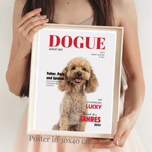 Load image into Gallery viewer, Personalisiertes Haustier Poster - Hundemagazin mit Foto deines Haustiers
