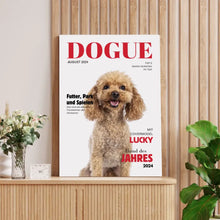 Load image into Gallery viewer, Personalisiertes Haustier Poster - Hundemagazin mit Foto deines Haustiers
