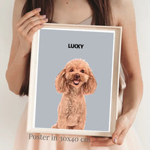 Load image into Gallery viewer, Dein Haustier als Cartoon Portrait - Personalisiertes Foto-Poster
