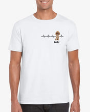 Load image into Gallery viewer, Personalisiertes Haustier Foto T-Shirt - &quot;Herzfrequenz&quot;
