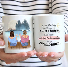 Load image into Gallery viewer, Zuerst waren wir Kolleginnen - Personalisierte Tasse (2-4 Personen), individuelles Geschenk
