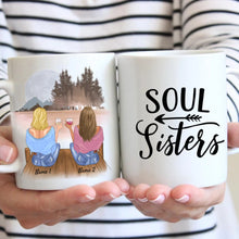 Load image into Gallery viewer, Definition Beste Freundinnen - Personalisierte Tasse mit Spruch (2-4 Personen), individuelles Geschenk
