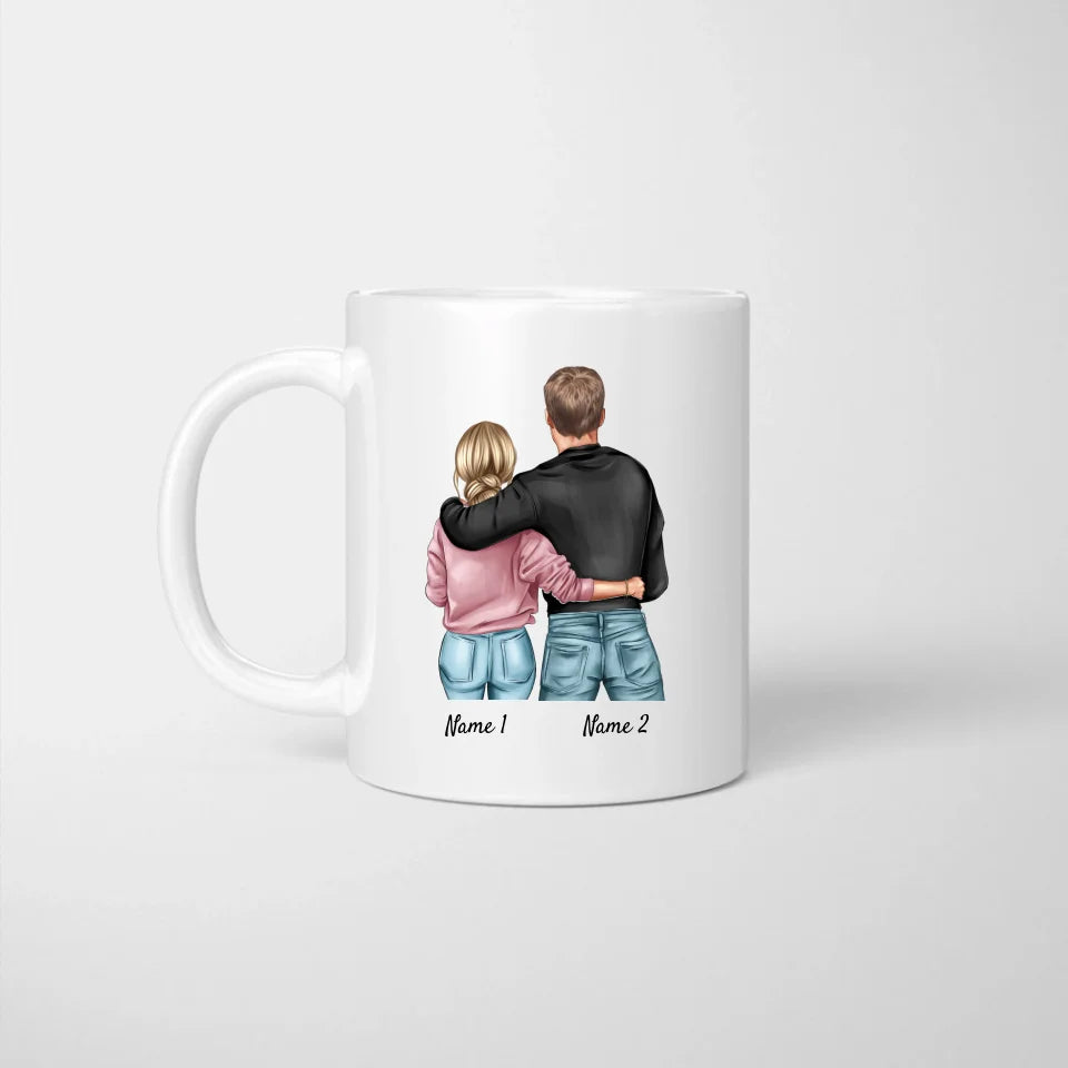 Keine Sorge Schatz - Personalisierte Pärchen-Tasse, individuelles Geschenk Partner