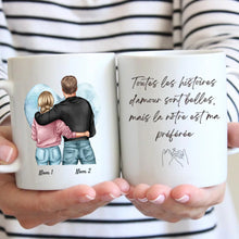 Load image into Gallery viewer, Toutes les histoires d&#39;amour sont belles - Mug personnalisé pour couple, idée cadeau couple
