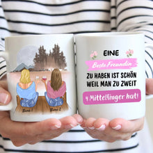 Load image into Gallery viewer, Zu zweit 4 Mittelfinger - Personalisierte Tasse Freundinnen &amp; Kolleginnen (2-4 Personen)
