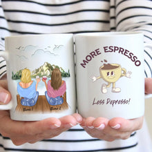 Load image into Gallery viewer, More espresso, less depresso collègues - Mug personnalisé (2-4 personnes, idée cadeau collègue)
