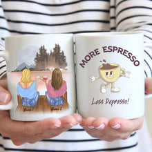 Load image into Gallery viewer, More espresso, less depresso - Gepersonaliseerde collega mok (2-4 personen)
