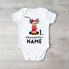 Load image into Gallery viewer, Mein 1. Weihnachten - Personalisierter Baby-Onesie/ Strampler Weihnachtsgeschenk, 100% Bio-Baumwolle
