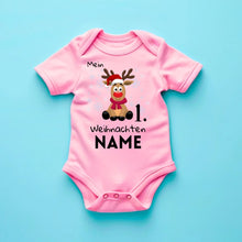 Load image into Gallery viewer, Mein 1. Weihnachten - Personalisierter Baby-Onesie/ Strampler Weihnachtsgeschenk, 100% Bio-Baumwolle
