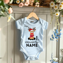 Load image into Gallery viewer, Mein 1. Weihnachten - Personalisierter Baby-Onesie/ Strampler Weihnachtsgeschenk, 100% Bio-Baumwolle
