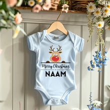 Load image into Gallery viewer, Merry Christmas Baby - Gepersonaliseerde baby onesie/ romper voor Kerstmis, 100% biologisch katoen
