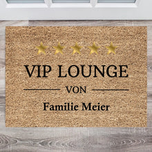 Load image into Gallery viewer, VIP Lounge von eurer Familie - Personalisierte Fußmatte für innen &amp; aussen
