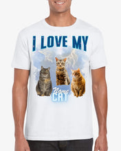 Load image into Gallery viewer, I love my Cat Vintage 90s - Personalisiertes Foto T-Shirt (100% Baumwolle, Unisex)
