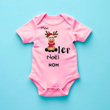 Load image into Gallery viewer, Mon 1er Noël - Onesie/dorsal bébé personnalisé pour Noël, 100% coton bio
