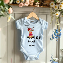 Load image into Gallery viewer, Mon 1er Noël - Onesie/dorsal bébé personnalisé pour Noël, 100% coton bio
