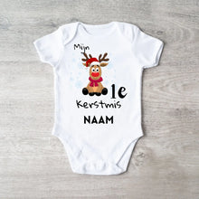 Load image into Gallery viewer, Mijn 1e Kerstmis - Gepersonaliseerde baby onesie/ romper voor Kerstmis, 100% biologisch katoen
