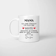 Load image into Gallery viewer, Bestes Geschenk für Mama - Personalisierte Tasse (Mama, Papa, Oma, Opa)
