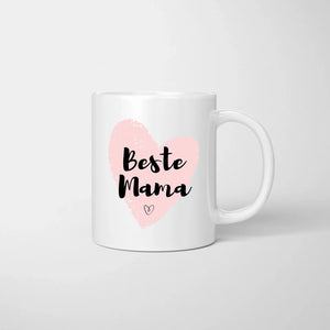 Bestes Geschenk für Mama - Personalisierte Tasse (Mama, Papa, Oma, Opa)