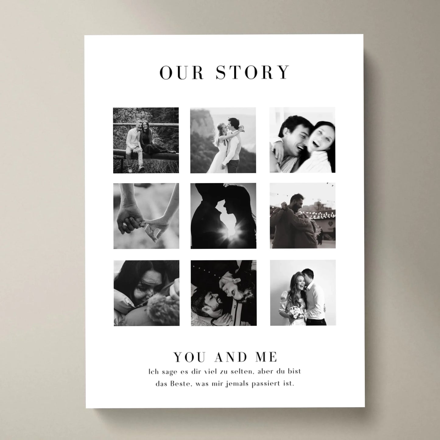 "Our Story" Personalisierte Foto-Collage für Pärchen, deinen Partner