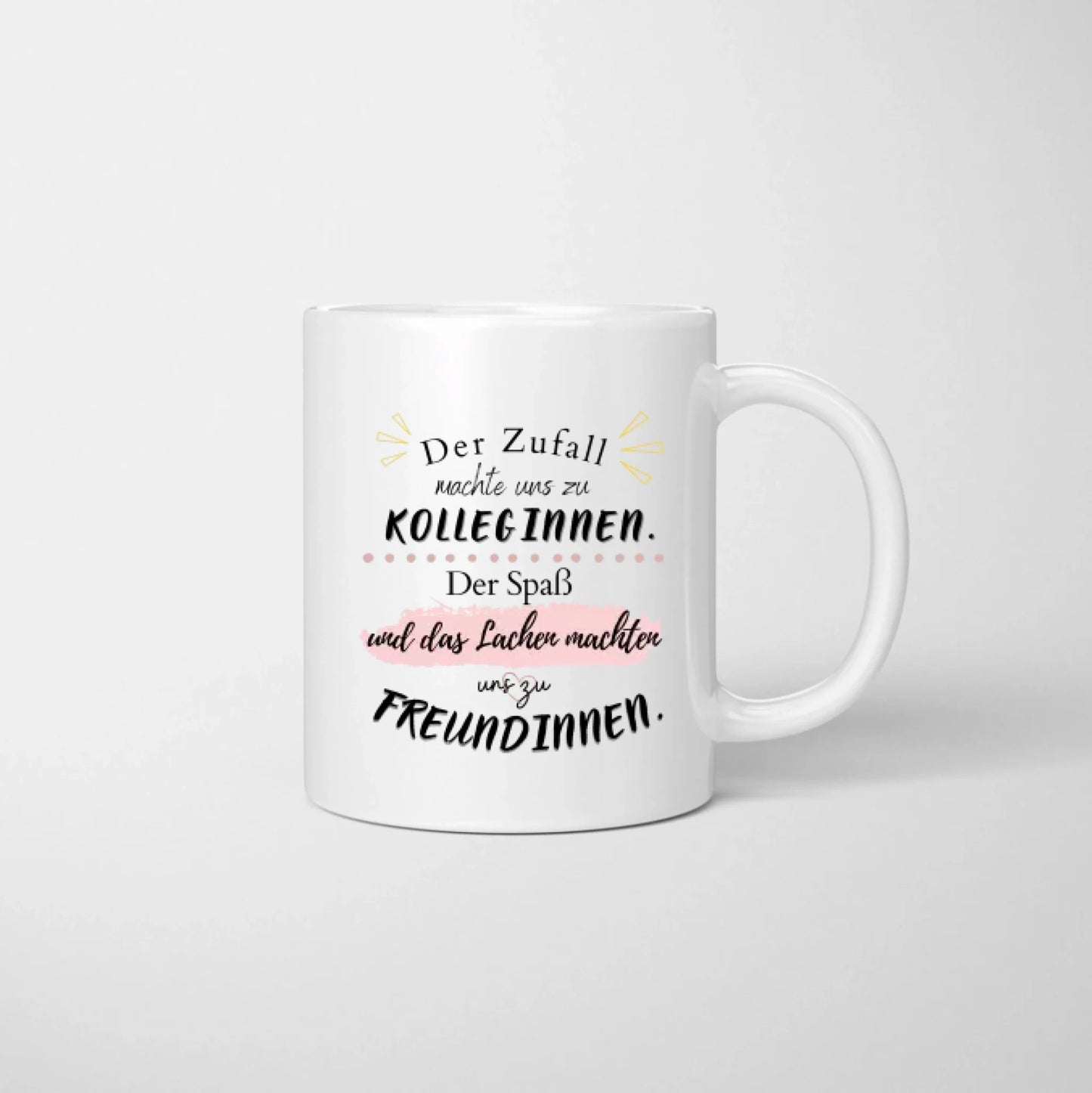 Von Kolleginnen zu Freundinnen - Personalisierte Tasse (2-4 Personen) für Kollegen, Freunde, Büro, Abschied, Geburtstag