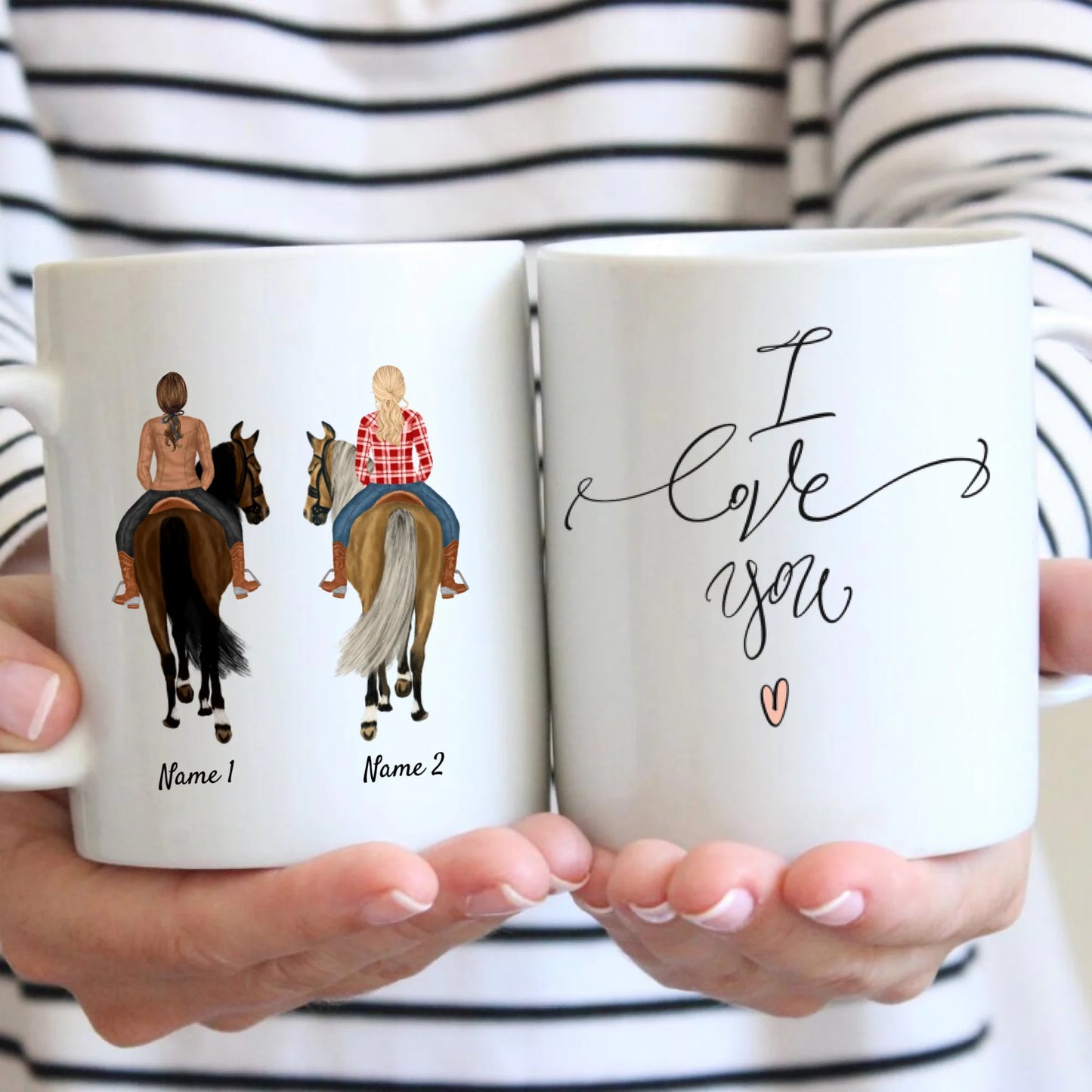 Pferde-Freundinnen - Personalisierte Tasse "Life is better with a horse", Reiterinnen, Reiten Tasse